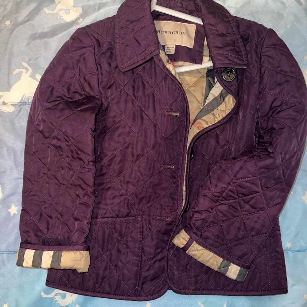 Purple burberry jacket